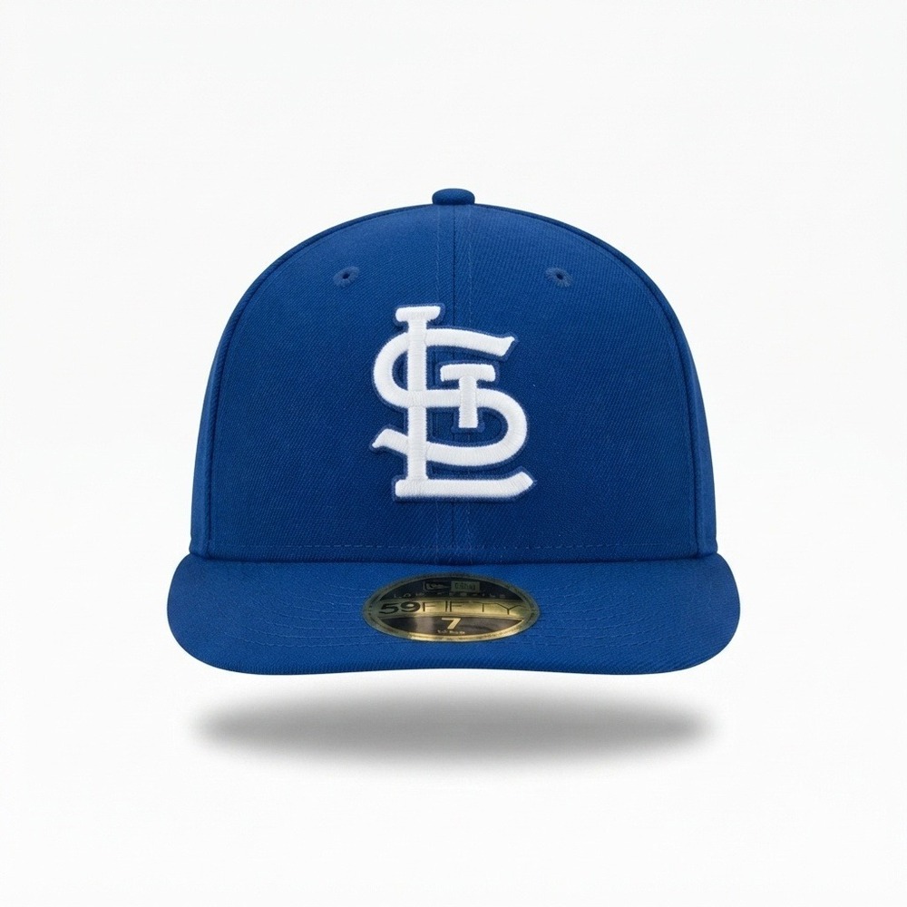 St Louis Cardinals New Era 59FIFTY Low Profile Hat Size 7 Blue New MLB Cap *NEW*